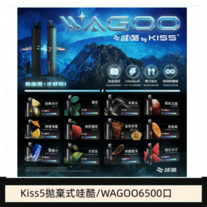 WAGOO哇酷Kiss5 6500口拋棄式 | 自由混搭雙口味 | 雙芯組合