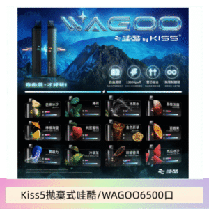 WAGOO哇酷Kiss5 6500口拋棄式 | 自由混搭雙口味 | 雙芯組合